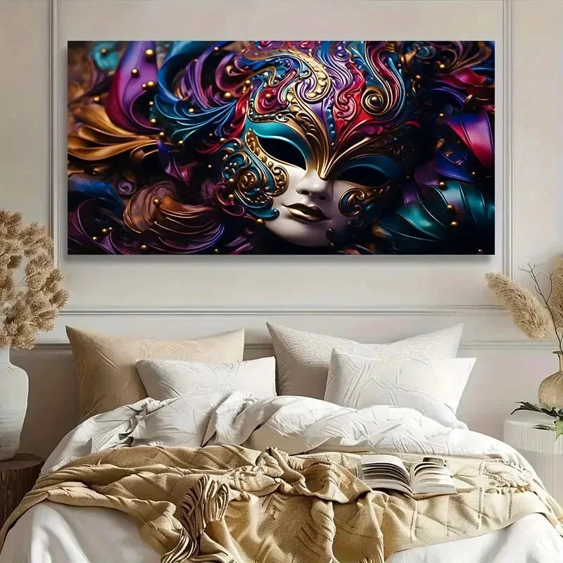 Vibrant Colorful Swirl Design Wall Art Canvas Office Home Room Framed 120x60cm