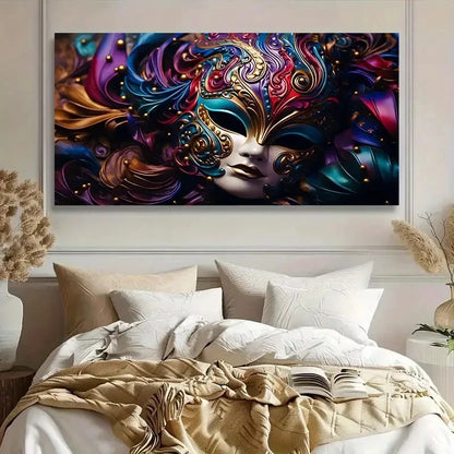 Vibrant Colorful Swirl Design Wall Art Canvas Office Home Room Framed 120x60cm