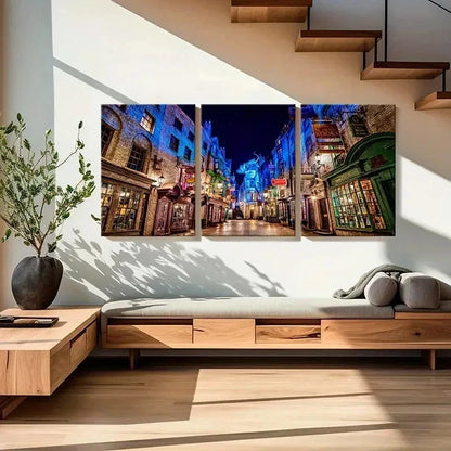 3pcs Classic Movies Wizarding World Wall Art Set Canvas Framed 50x70cm - High Quality Print 100% Australian Made Wall Canvas Ready to Hang - Bella Home Decor