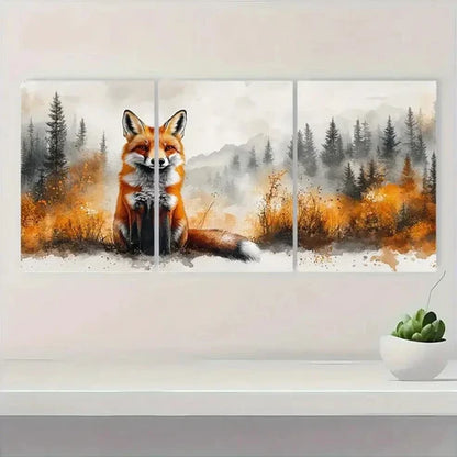3pcs Wild Animal Detailed Brushstrokes BN Wall Art Set Canvas Unframed - High Quality Print 100% Australian Made Wall Canvas - Bella Home Decor