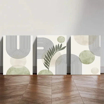 3pcs Modern Abstract Geometric Wall Art Set Canvas Unframed - High Quality Print 100% Australian Made Wall Canvas