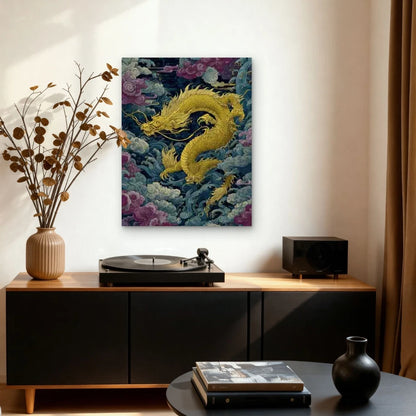 Asian Style Dragon 60x90cm Metal Print Ready to Hang