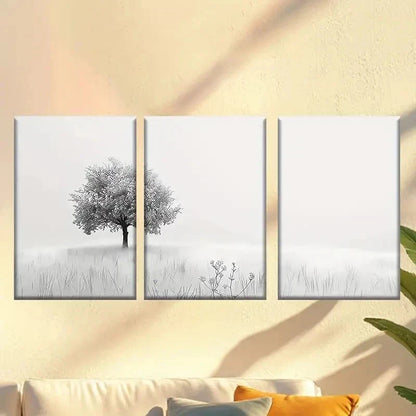 3pcs  Trees in The Snow  Wall Art Set Canvas Framed 50x70cm - High Quality Print 100% Australian Made Wall Canvas Ready to Hang - Bella Home Decor