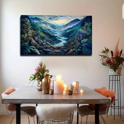 Mountain Landscape Décor Modern Wall Art Canvas Office Home Room Framed 120x60cm