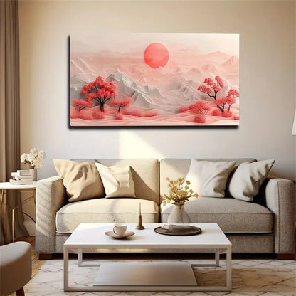 Uniquely Shaped Tree Suitable Wall Art Canvas Office Home Room Framed 120x60cm