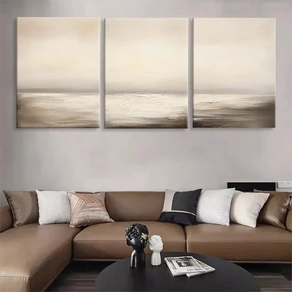 3pcs Calm Ocean Tones Minimalist Décor Perfect Wall Art Canvas Unframed - High Quality Print 100% Australian Made Wall Canvas