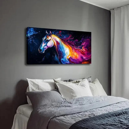 Vibrant Multicolor Abstract Wall Art Canvas Office Home Room Framed 120x60cm - Bella Home Decor