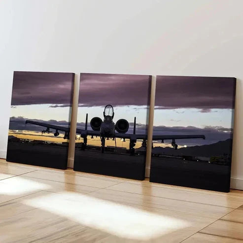 3pcs Military Themed Fighter Jets Wall Art Canvas Unframed – High Quality Print 100% Australian Made Wall Canvas