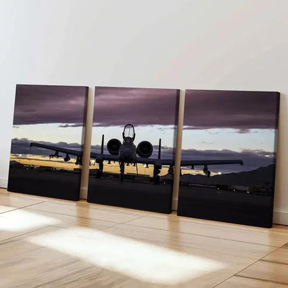 3pcs Military Themed Fighter Jets Wall Art Canvas Unframed – High Quality Print 100% Australian Made Wall Canvas