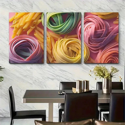 3pcs Kitchen Poster Pasta Quotes Décor Perfect  Wall Art Set Canvas Framed 40x60cm - High Quality Print 100% Australian Made Wall Canvas Ready to Hang