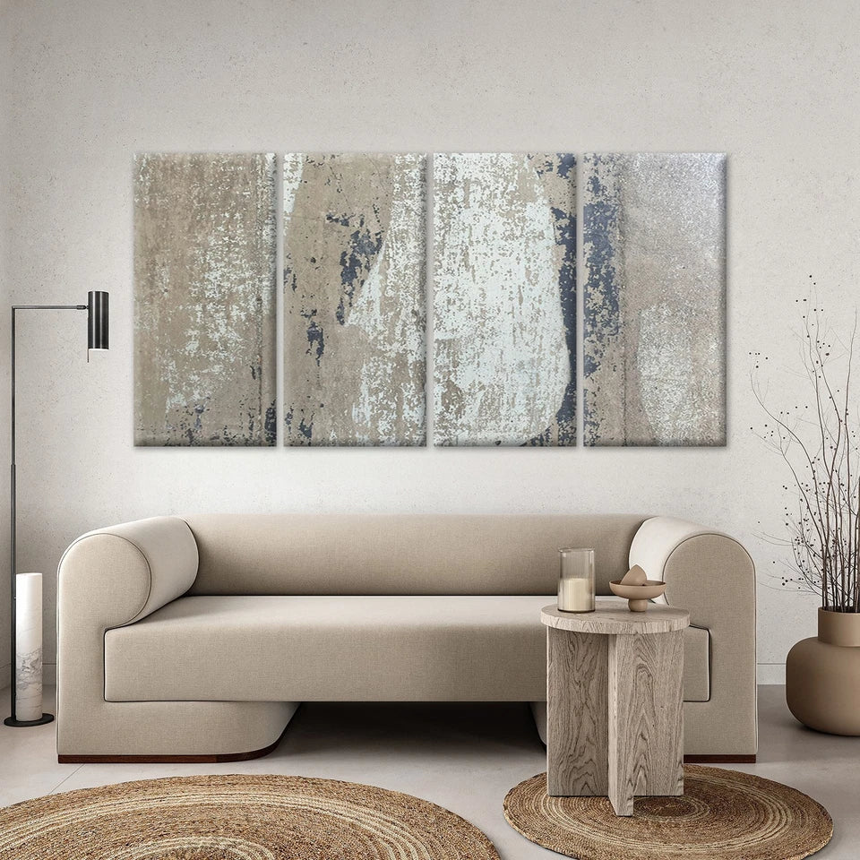 4pcs Modern Neutral Concrete Texture Wall Art Canvas Framed 45x80cm - High Quality Print 100% Australian Made Wall Canvas Ready to Hang