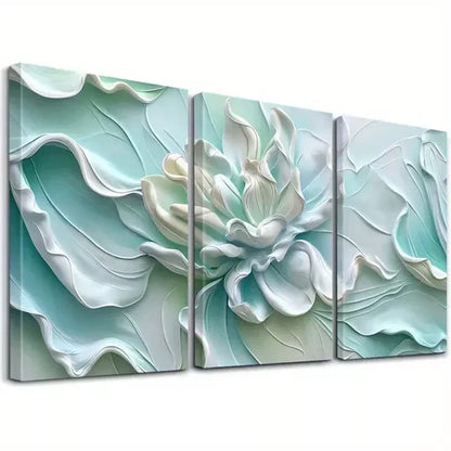 3pcs Modern Abstract Elegant Floral Pastel Tone Canvas Unframed - High Quality Print 100% Australian Made Wall Canvas