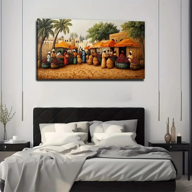Vibrant African Perfect Wall Art Canvas Office Home Room Framed 120x60cm