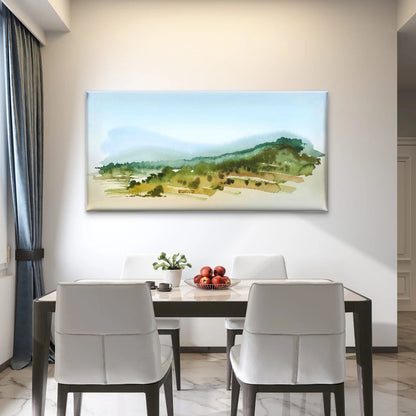 Tuscany Watercolor Painting Wall Art Canvas Office Home Room Framed 120x60cm