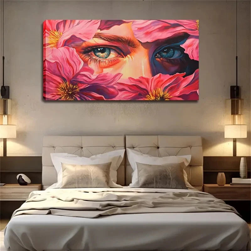 The Eyes Of The Figure Combined Wall Art Canvas Office Home Room Framed 120x60cm - Bella Home Decor