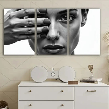 3pcs Black And White Photograph Wall Art Set Canvas Framed 50x70cm - High Quality Print 100% Australian Made Wall Canvas Ready to Hang - Bella Home Decor