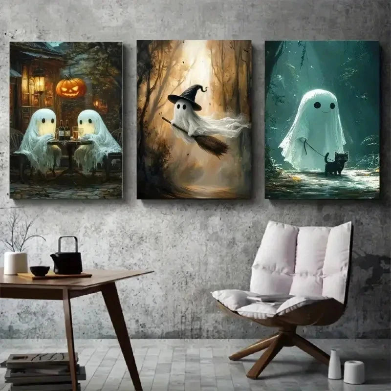 3pcs Gothic   Home Decoration Dark Aesthetic  Wall Art Set Canvas Framed 60x90cm - High Quality Print 100% Australian Made Wall Canvas Ready to Hang - Bella Home Decor