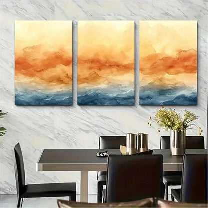 3pcs Abstract Beige Color Brushstroke Perfect Wall Art Set Canvas Framed 50x70cm - High Quality Print 100% Australian Made Wall Canvas Ready to Hang - Bella Home Decor