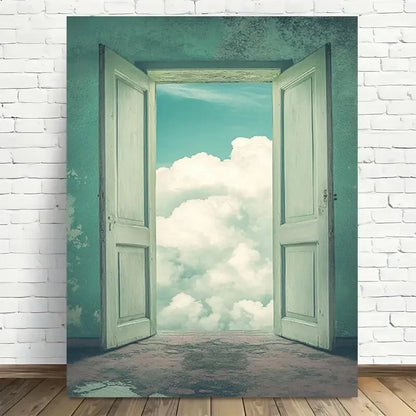 Beautiful Open Sky Escape Modern Painting 40x60cm Metal Print Ready to Hang - Bella Home Decor