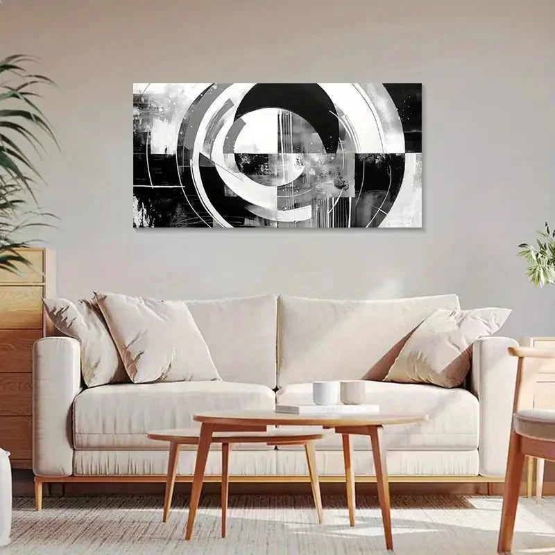 Classic Contemporary Retro Wall Art Canvas Office Home Room Framed 120x60cm
