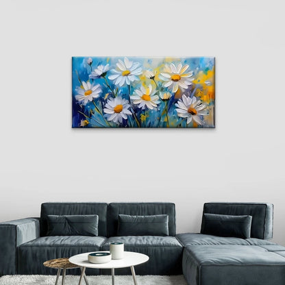 Charming Flowers Perfect Wall Art Canvas Office Home Room Framed 120x60cm