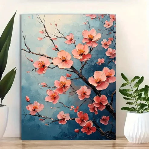 Beautiful Modern Abstract Floral Landscape 60x90cm Metal Print Ready to Hang