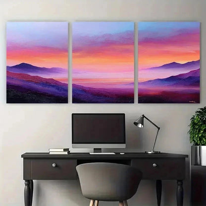 3pcs Abstract River Landscape Nature Perfect Wall Art Set Canvas Framed 50x70cm - High Quality Print 100% Australian Made Wall Canvas Ready to Hang - Bella Home Decor