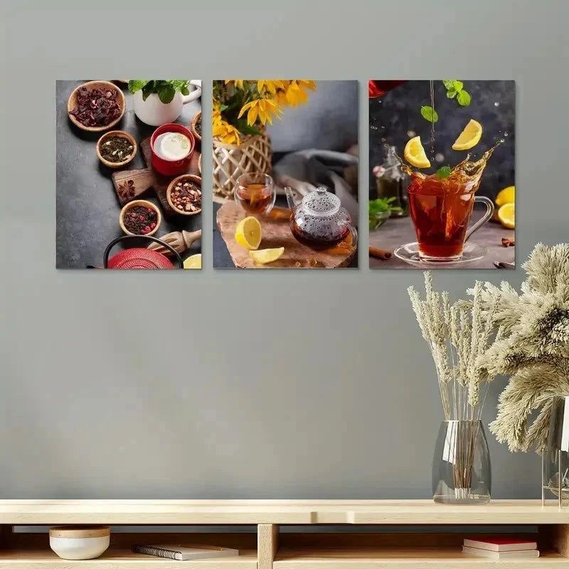 3pcs Spice & Fruits Canvas  wall Art Set Canvas Framed 50x70cm - High Quality Print 100% Australian Made Wall Canvas Ready to Hang