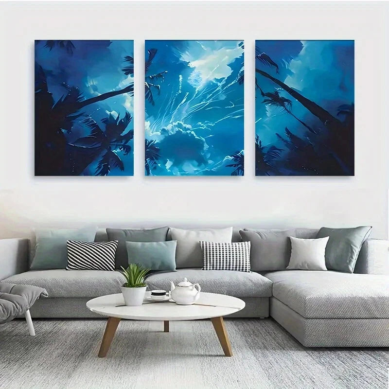 3pcs Abstract Charming Illustrations Metal Print Ready to Hang Art