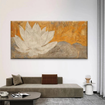 Abstract for Lotus Flower Wall Art Canvas Office Home Room Framed 120x60cm