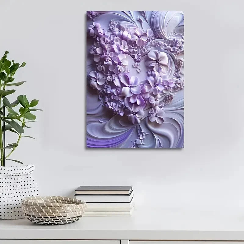 Featuring Design Heart Painting 40x60cm Metal Print Ready to Hang - Bella Home Decor