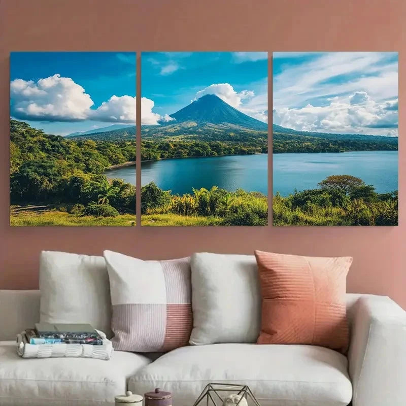 3pcs Managua Tropical Botanical Décor Perfect Wall Art Set Canvas Framed 40x60cm - High Quality Print 100% Australian Made Wall Canvas Ready to Hang