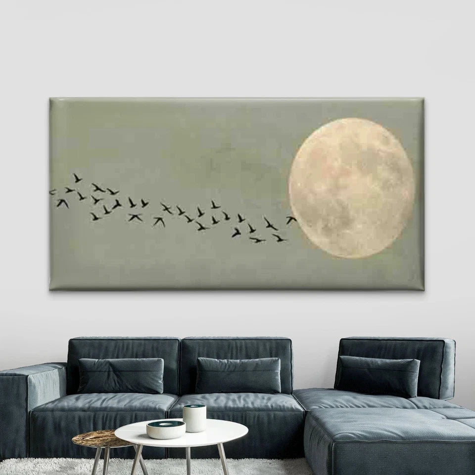Dark Green Background Wall Art Canvas Office Home Room Framed 120x60cm