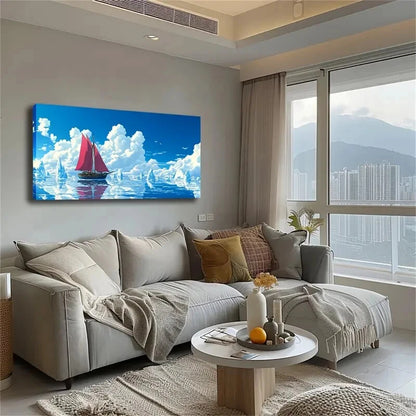Arctic Iceberg Scene Snowy Peak Wall Art Canvas Office Home Room Framed 120x60cm - Bella Home Decor