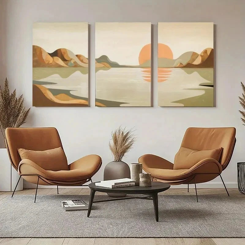 3pcs Blue & Golden Feather Polyester Fiber   Wall Art Set Canvas Framed 60x90cm - High Quality Print 100% Australian Made Wall Canvas Ready to Hang - Bella Home Decor
