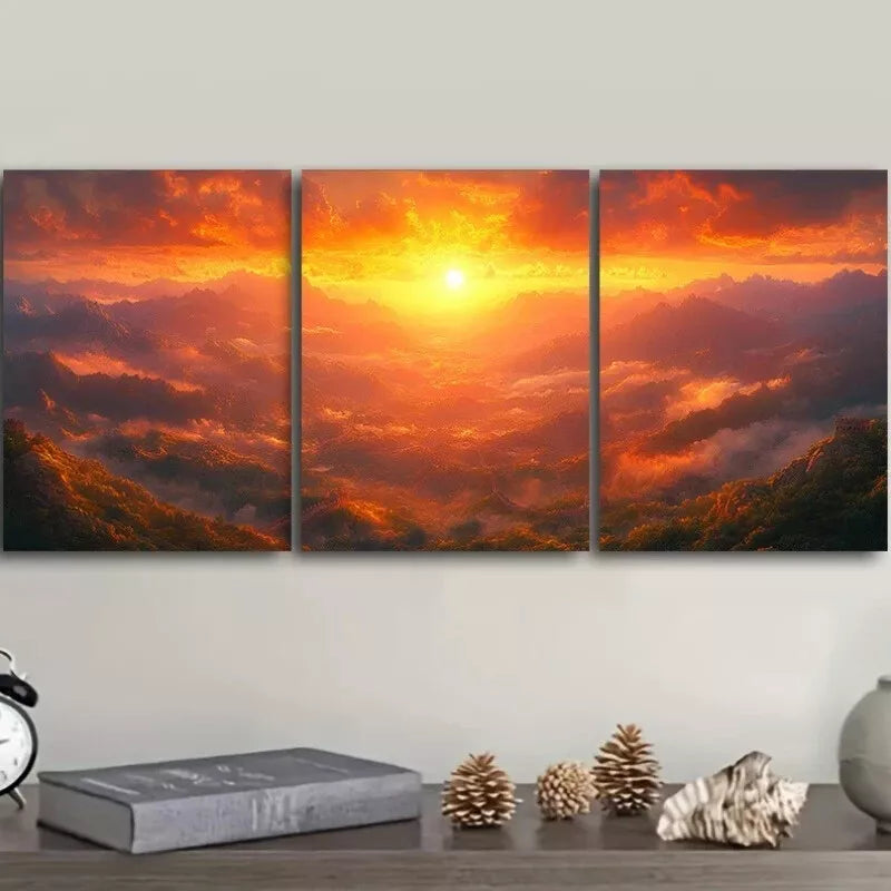 3pcs Art Deco Modern Contemporary Wrapped Canvas Wall Art Set Canvas Framed 50x70cm - High Quality Print 100% Australian Made Wall Canvas Ready to Hang