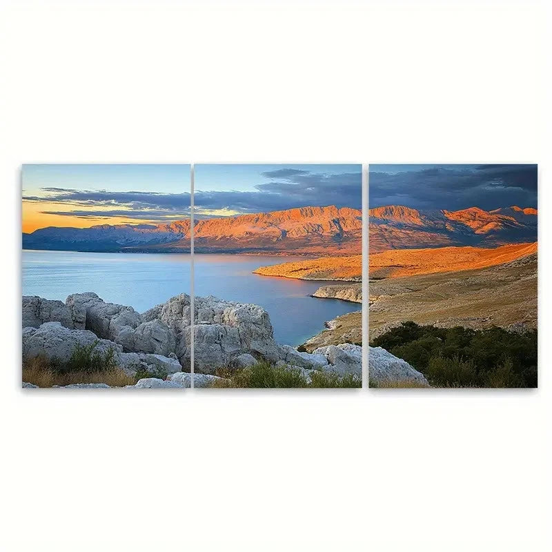 3pcs Northern Velebit National Park di  Wall Art Set Canvas Framed 50x70cm - High Quality Print 100% Australian Made Wall Canvas Ready to Hang