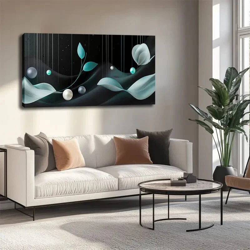 Silk Like Curved Surfaces Wall Art canvas office home room framed 120x60cm - Bella Home Decor