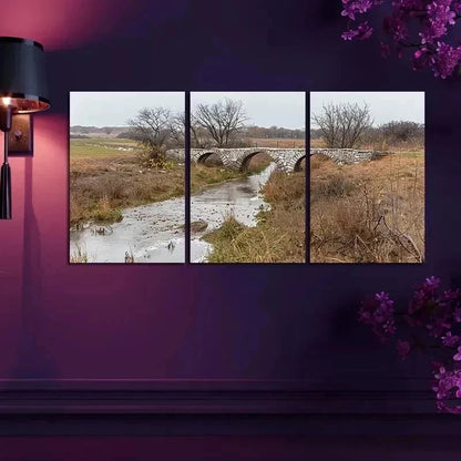 3pcs Charming Autumn Countryside Metal Print Ready to Hang Art - Bella Home Decor