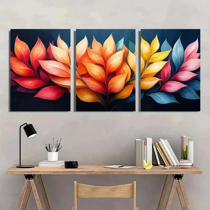 3pcs Vibrant Heliconia Lobster Claw Perfect Wall Art Set Canvas Framed 50x70cm - High Quality Print 100% Australian Made Wall Canvas Ready to Hang