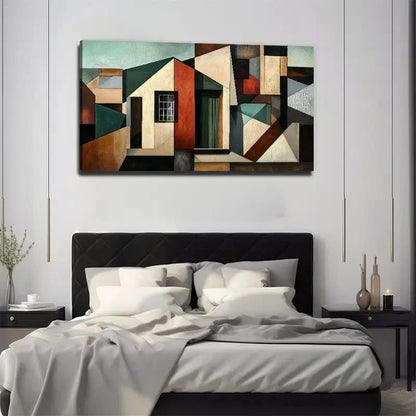 Block Architecture Perfect Wall Art Canvas Office Home Room Framed 120x60cm