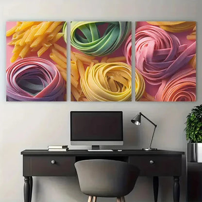 3pcs Kitchen Poster Pasta Quotes Wall Art Set Canvas Unframed - High Quality Print 100% Australian Made Wall Canvas