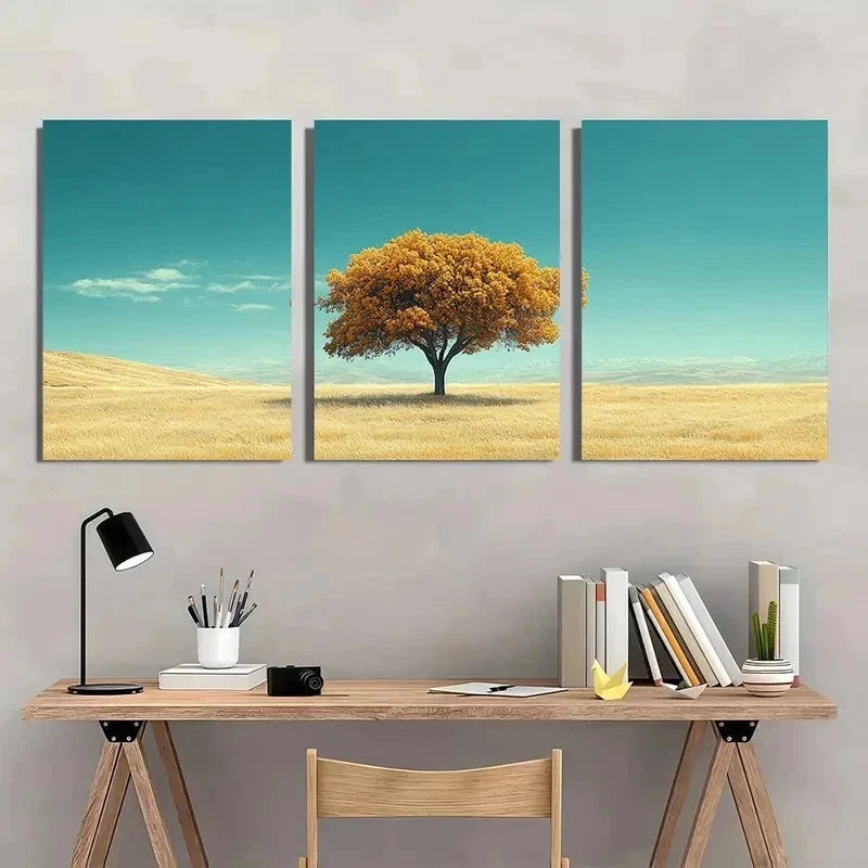3pcs Cloud Sky Country Landscape Perfect Wall Art Set Canvas Framed 60x90cm - High Quality Print 100% Australian Made Wall Canvas Ready to Hang - Bella Home Decor