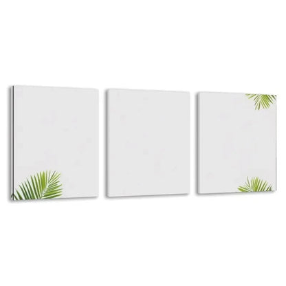 3pcs Neutral Palm Leaf Artistic Decor   Wall Art Set Canvas Framed 50x70cm - High Quality Print 100% Australian Made Wall Canvas Ready to Hang