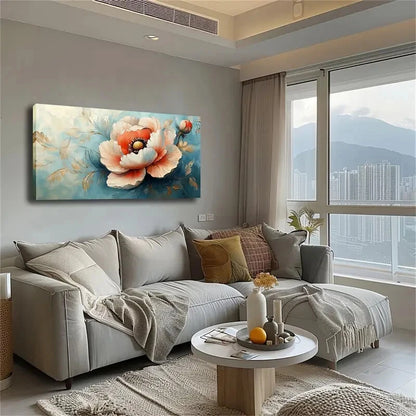 Blooming Flower Design Modern Wall Art Canvas Office Home Room Framed 120x60cm - Bella Home Decor