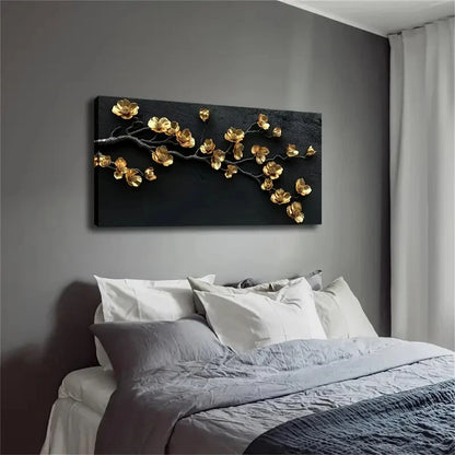 The Iron Material Magnolcia Wall Art Canvas Office Home Room Framed 120x60cm - Bella Home Decor