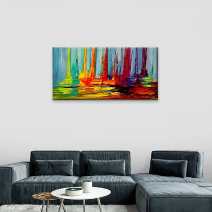 Colors Abstract Design Wall Art Canvas Office Home Room Framed 120x60cm