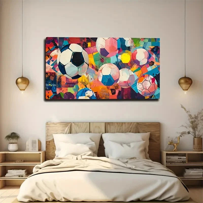 Football Are Rich And Diverse Wall Art Canvas Office Home Room Framed 120x60cm