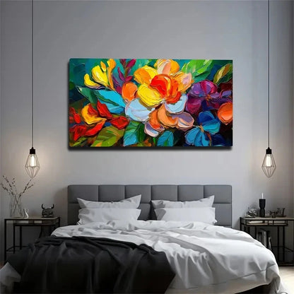 Colorful Flowers Wall Art Canvas Office Home Room Framed 120x60cm