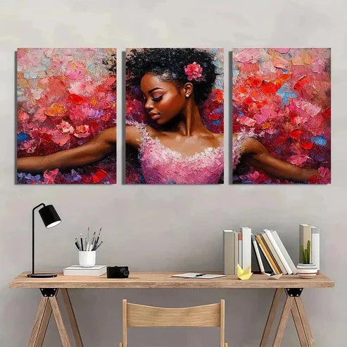 3pcs Ballerina Art Ballet Dancer Wall Art Canvas Unframed - High Quality Print 100% Australian Made Wall Canvas - Bella Home Decor